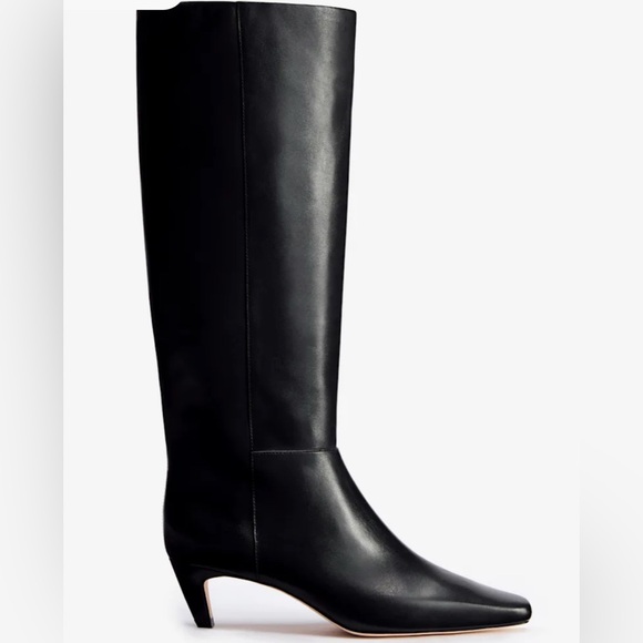 REFORMATION REMY Black Leather Knee High Boots Size US 6 $498 - Picture 5 of 9